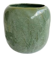 Горшок керамический,цилиндр зеленый, d33; h31,5 см Shishi 58806