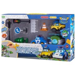 Игровой набор GoGo Городская серия (Поли, Бакки, Хелли) Robocar Poli ZR-912