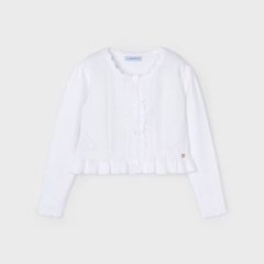 Трикотажная кофта для девочки длинный рукав 6C, р.92 Кремовый Mayoral 3354