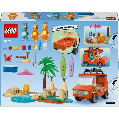 Конструктор Пляж и семейная поездка на автомобили Блуи LEGO Bluey 11202