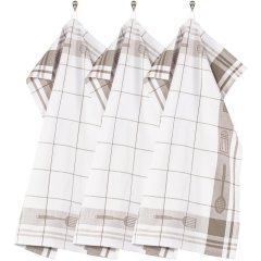Набор кухонных полотенец UTENSILS, 50x70см, (3шт), тауп Tiseco 9583TAUPE-SET3