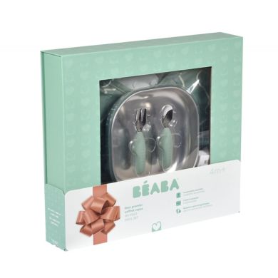 Набор посуды Beaba Sage Green подарочный металлический 4+ зеленый 913639