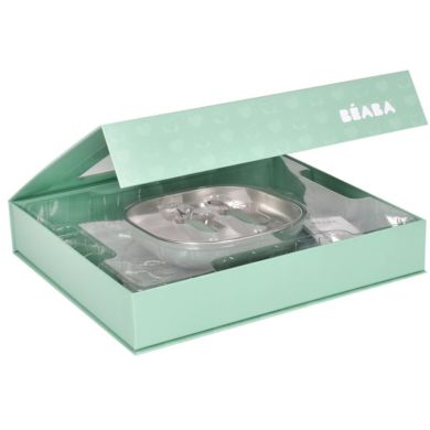 Набор посуды Beaba Sage Green подарочный металлический 4+ зеленый 913639