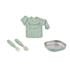 Набор посуды Beaba Sage Green подарочный металлический 4+ зеленый 913639, Зелёный