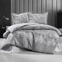 Комплект постельного белья ранфорс Single (простыня 180х240,наволочка 1шт 50х70, пододеяльник 160х220) Clasy BOVA GREY