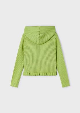 Пуловер для дівчинки довгий рукав з капюшоном 6E, р.98 Зелений Mayoral 3355