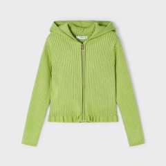 Пуловер для девочки длинный рукав с капюшоном 6E, р.116 Зеленый Mayoral 3355