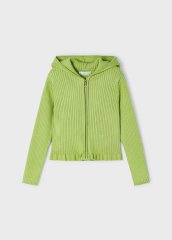 Пуловер для девочки длинный рукав с капюшоном 6E, р.98 Зеленый Mayoral 3355