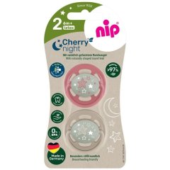 Пустышка круглая Вишневая Ночь Зеленая Серия коралловый/бежевый (латекс) (от 6 мес.),(2 шт)/ NIP 38873-51