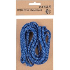 Шнурівки для взуття світловідбиваючі, сині Kite K23-128-3