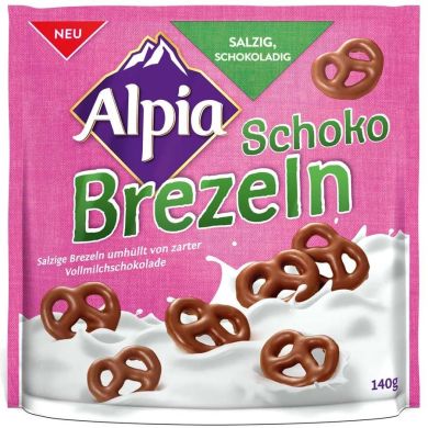 Солоні кренделі в молочному шоколаді 140 г Alpia 706482