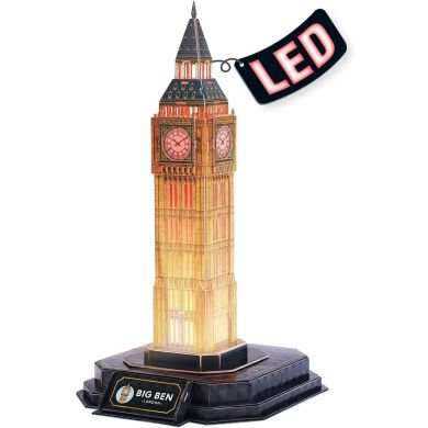 Тривимірна головоломка-конструктор з LED підсвіткою БІГ БЕН Cubic Fun L537h