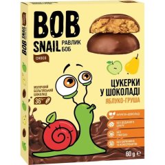 Цукерки Bob Snail Яблучно-Грушеві у молочному шоколаді 60 г 4820219341604