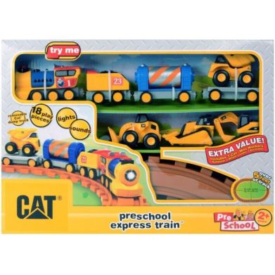 Железная дорога CAT Строительный экспресс для дошкольников со светом и звуком 80375