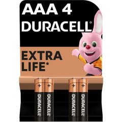 Батарейки алкалиновые DURACELL Basic AAA 1.5V LR03 4 шт 5000394077164