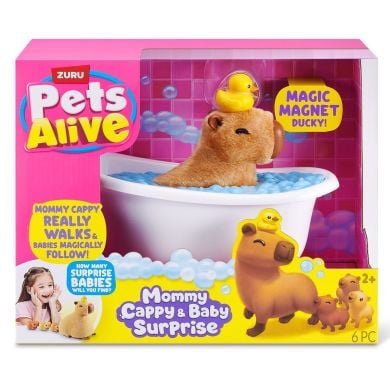 Інтерактивний ігровий набір PETS ALIVE серії Mama & Baby Surprise S1 МАМА КАПІБАРА З СЮРПРИЗОМ 9574