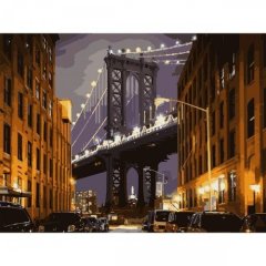 Картина по номерам SANTI Бруклинский мост, 30*40см, LED подсветка Santi 956445