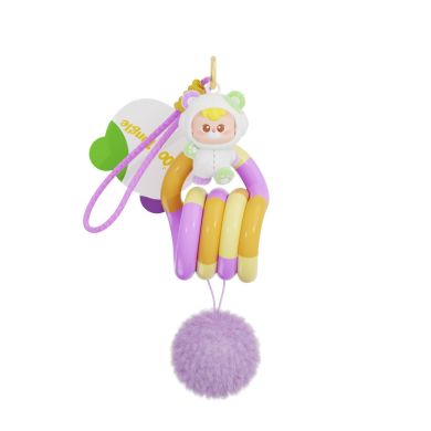 Коллекционная фигурка с кольцом Tangle x diudiu baby Abebe Bear (blind box) HWTANGLEDDP01