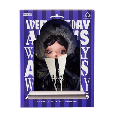 Коллекционная мягкая игрушка SKULLPANDA Wednesday (Серия Nevermore Academy Uniform), арт. SWNA-01 POP MART SWNA-01