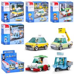 Конструктор SLUBAN M38-B1260 городская серия, транспорт, от 94дет,4 вида, кор., 8шт.в диспл.,30-15-25