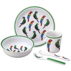 Набор детской посуды из 5 предметов в открытой коробке Попугай Maison Petit Jour LP701P