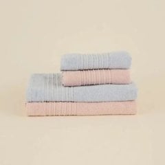 Набор для хамама из 4 полотенец LINE SOFT, синий/пудровый Karaca Home 1000242234002