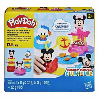 Набор для творчества с массой для лепки Disney Junior. Маленькие резиновые штампы. Мега набор Play-Doh G3110