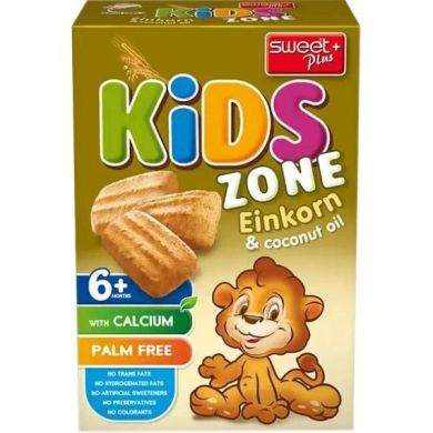 Печенье Sweet Plus Kids Zone со спельтой и кокосовым маслом для питания детей от 6 месяцев 220 г UAD583 3800065711555