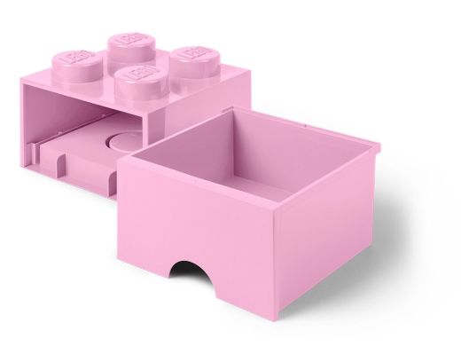 Блок-контейнер с выдвижным ящиком LEGO Brick Drawer 4, розовый 40051738