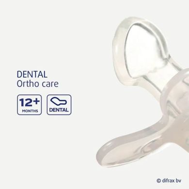 Пустышка силиконовая Difrax Dental 12+ мес, Blossom 346 Blossom, Розовый