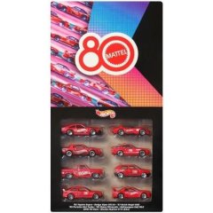 Тематический набор из 8 машинок 80 лет драйва Mattel Hot Wheels JGK09