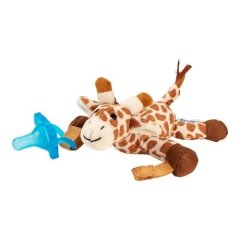 Цельная пустышка с держателем-игрушкой Dr. Brown's Жираф, 0-12 мес., Голубой AC155-P6, Голубой