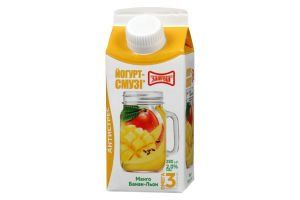 Йогурт-cмузі Злагода 2% манго, банан, льон к/у 280 г IMA04024305