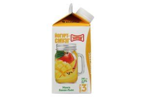 Йогурт-cмузі Злагода 2% манго, банан, льон к/у 280 г IMA04024305