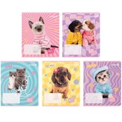 Тетрадь 12 листов, клетка, софт тач + УФ лак, Studio Pets Kite SP25-232