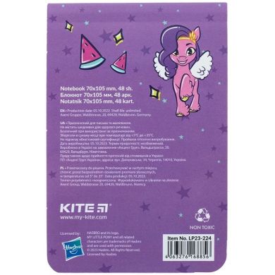 Блокнот Kite My Little Pony 48 аркушів, клітинка LP23-224