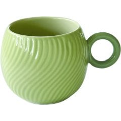 Чашка 350 мл з порцеляни у коробці WAVES GREEN POZZI MILANO 1760WAVG