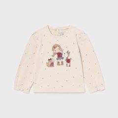 Детская кофта с принтом в горошек Mayoral 80 Молочный 2049