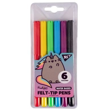 Фломастери Yes 6 кольорів Pusheen rainbow 650540