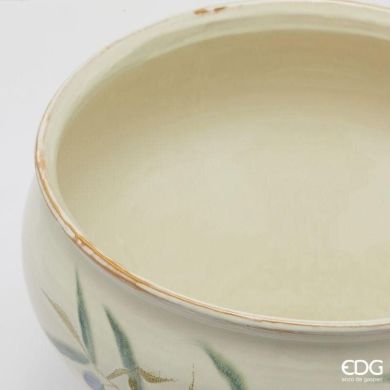 Горшок-вазон круглый, h 27 см, d 38 см, Листья EDG 1101200A170