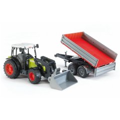 Іграшка-трактор Nectis 267 F з навантажувачем та причіпом, М1:15 Bruder 02112