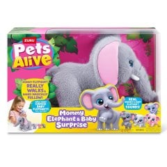 Інтерактивний ігровий набір PETS ALIVE серії Mama & Baby Surprise S1 МАМА СЛОНИХА З СЮРПРИЗОМ 9570