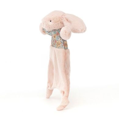 Комфортер-пустушка Сором'язливий квітковий зайчик 25 см Jellycat (Джеллі кет) Little BBC4BL, Рожевий