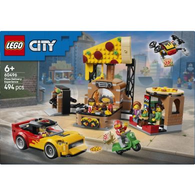 Конструктор Доставка пиццы с разными транспортными средствами Lego City 60496