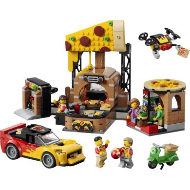Конструктор Доставка пиццы с разными транспортными средствами Lego City 60496