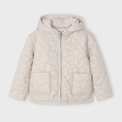 Стеганое пальто с цветочным принтом для девочек 6G, 122 Mayoral Кремовый 4.495