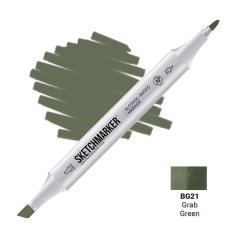 Маркер спиртовой двухсторонний Sketchmarker Зеленый грейфер SM-BG021