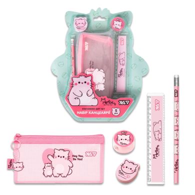Набір канцелярії Yes Pembe the Cat and a rosy mood, 5 предметів 450277