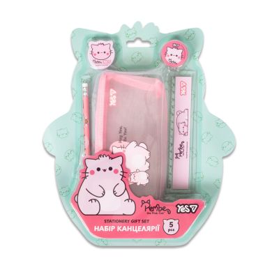 Набір канцелярії Yes Pembe the Cat and a rosy mood, 5 предметів 450277