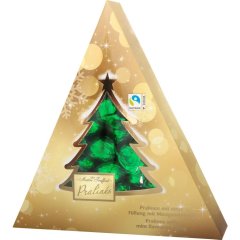 Новорічні цукерки Maitre Truffout Різдвяна ялинка праліне з м'ятним кремом 148 г, Only 9002859100932